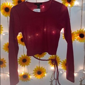 Forever 21 burgundy crop top!